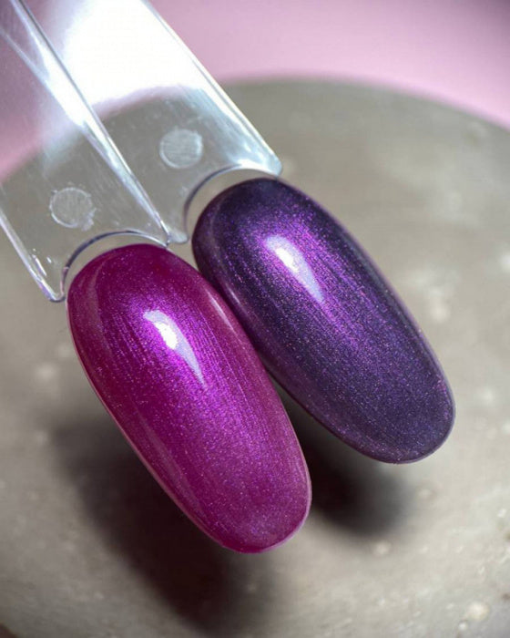 Dark Pink Pearl No Wipe Top Coat Glitter Gel Top