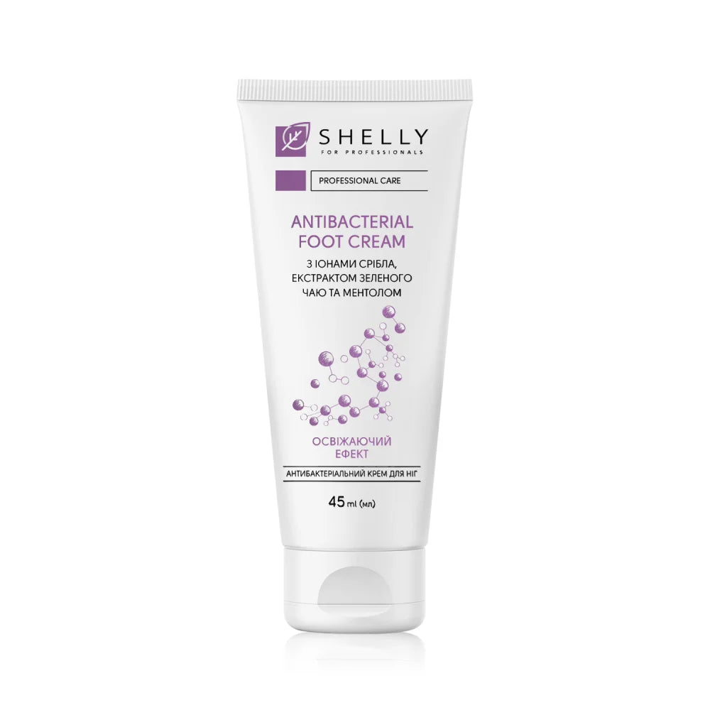 Shelly Antibacterial Foot Cream with Silver Ions, Green Tea Extract & Menthol 45 ml