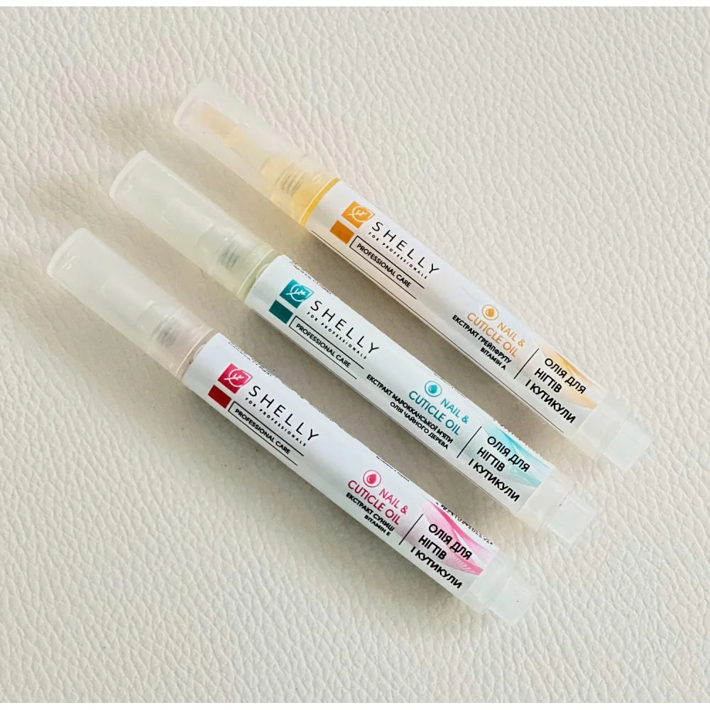 Cuticle & Nail Oil with Strawberry Extract and Vitamin E Shelly 3 ml – Nourishing & Strengthening, For Home & Salon Use
