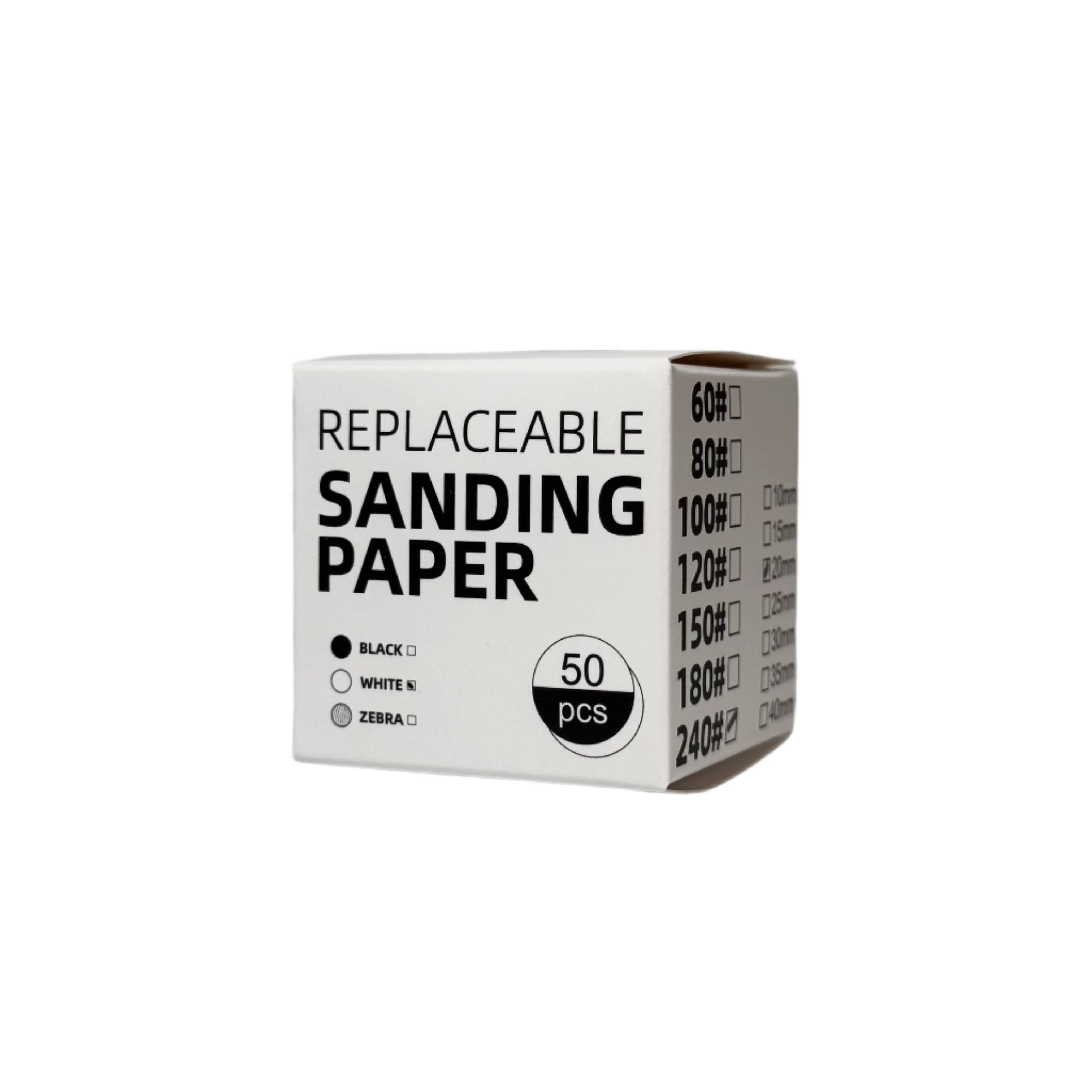 Via Prof Nail Sanding Discs 20 mm 50 pcs, 240#