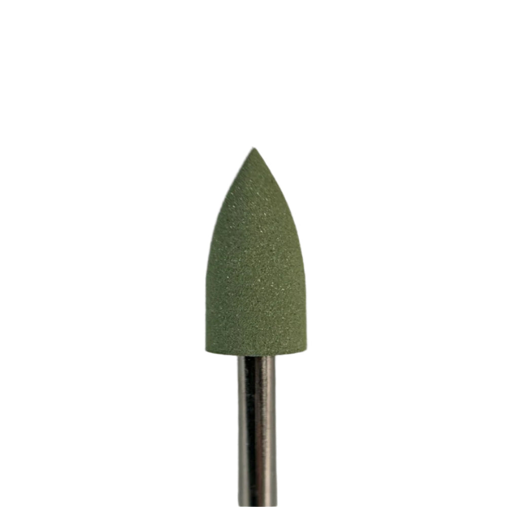 Via Prof Soft Silicone Nail Polisher Bit, Green, Gentle Finish