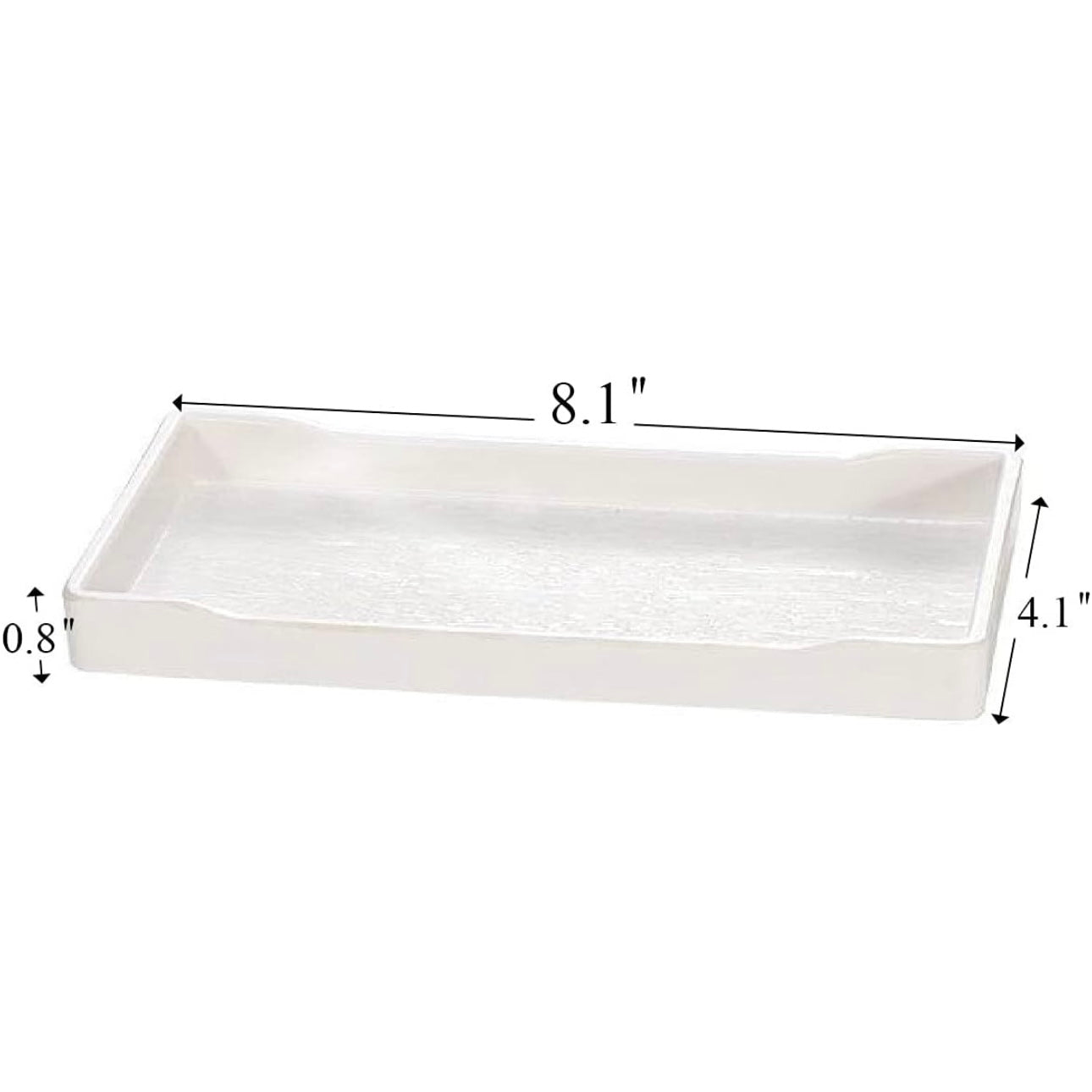 White Mini Tool Tray for Manicure & Pedicure 8” x 4” Organizer