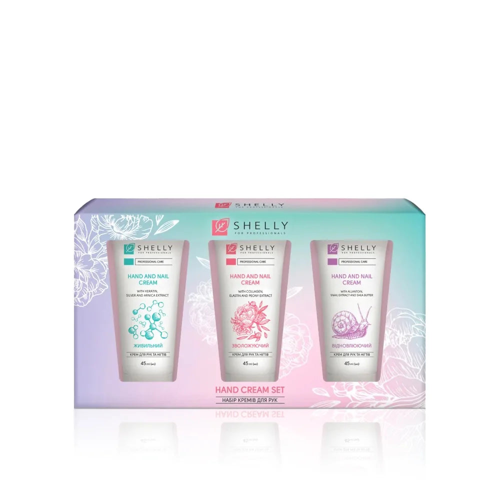 Shelly Hand Cream Set, Nourishing, Softening & Regenerating Hand & Nail Care Trio
