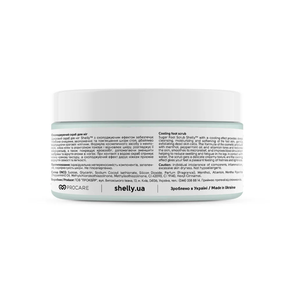 Shelly Cooling Foot Scrub with Menthol & Peppermint Oil 200 g