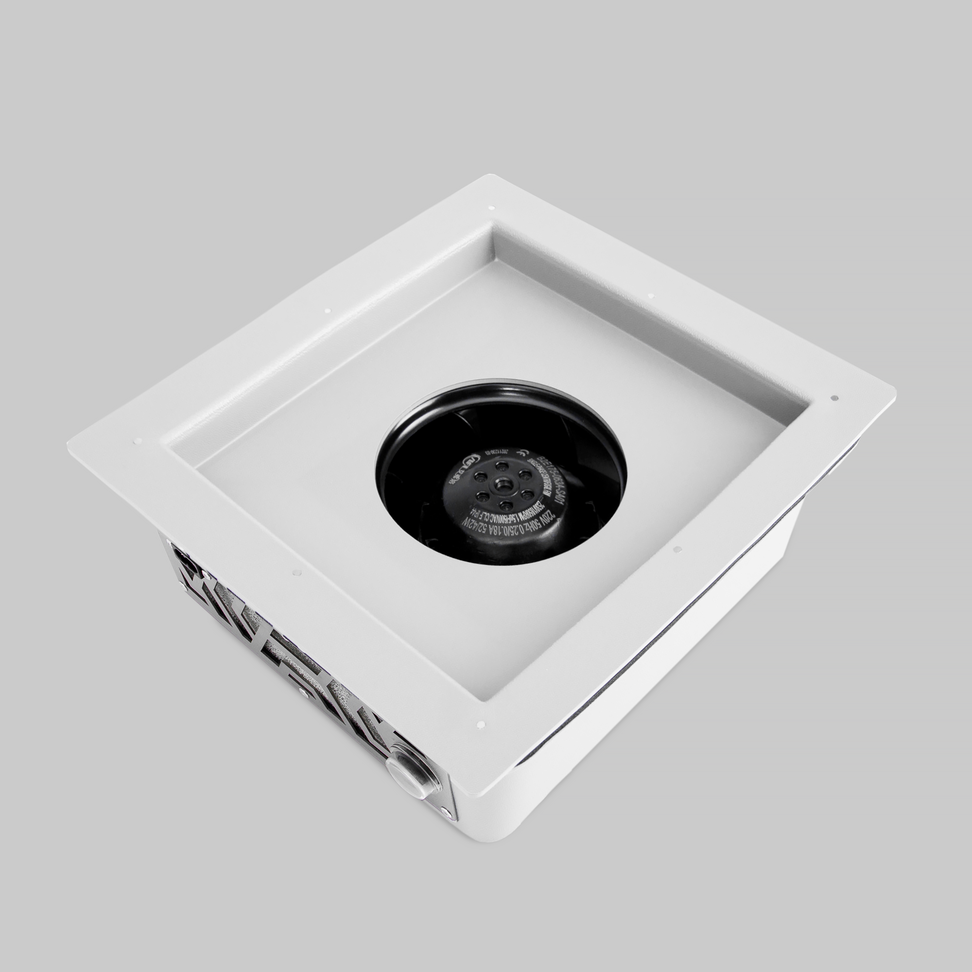 ÜLKA Premium Built-in White Manicure Dust Collector – Ultra-Slim Professional Table Vacuum | 52W Dual-Speed | Space-Saving Nail Suction for Salons