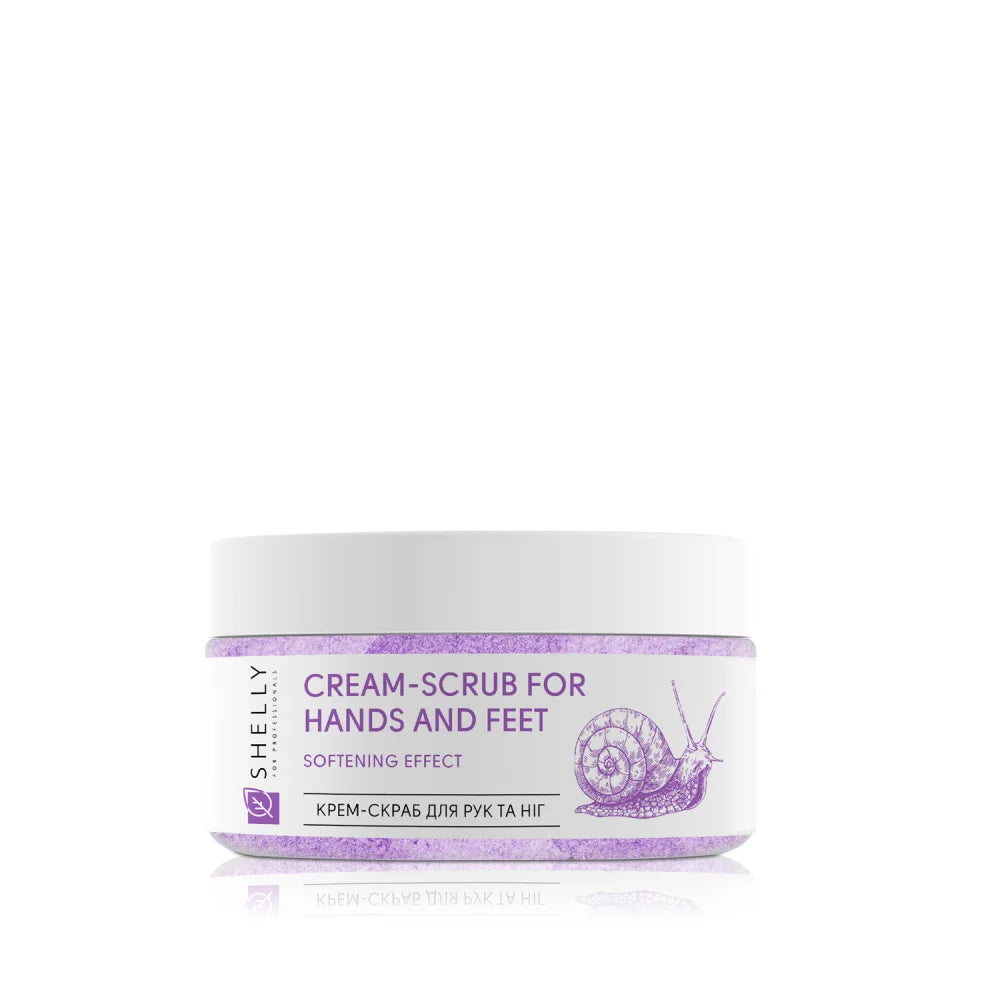 Shelly Hand & Foot Cream Scrub with Allantoin, Snail Extract & Shea Butter 350 g