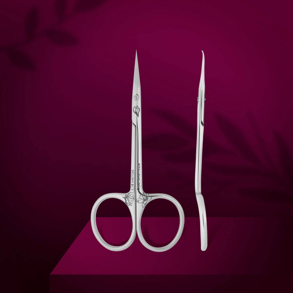 Staleks Pro Exclusive 21 Type 1 Cuticle Scissors with Curved Blade Magnolia SX-21/1m