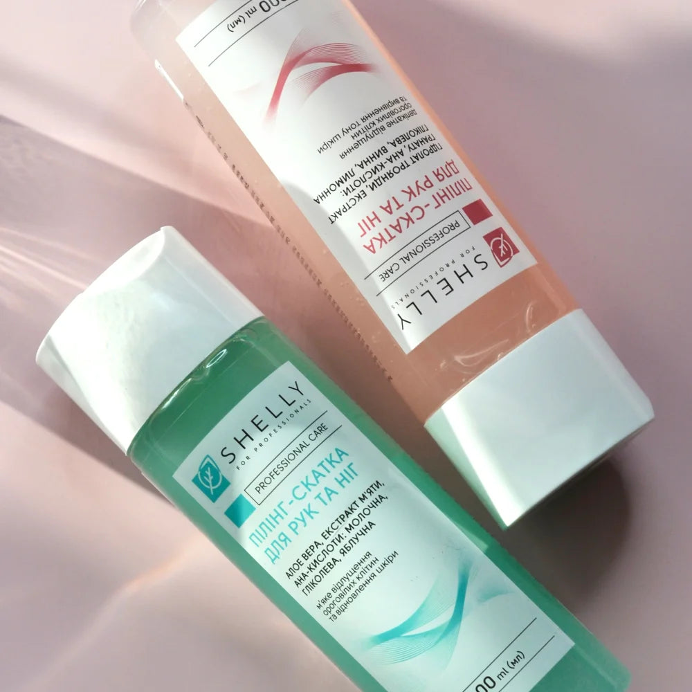 Shelly Peeling Gel for Hands & Feet with Rose Hydrosol, Pomegranate Extract & AHA Acids 200 ml