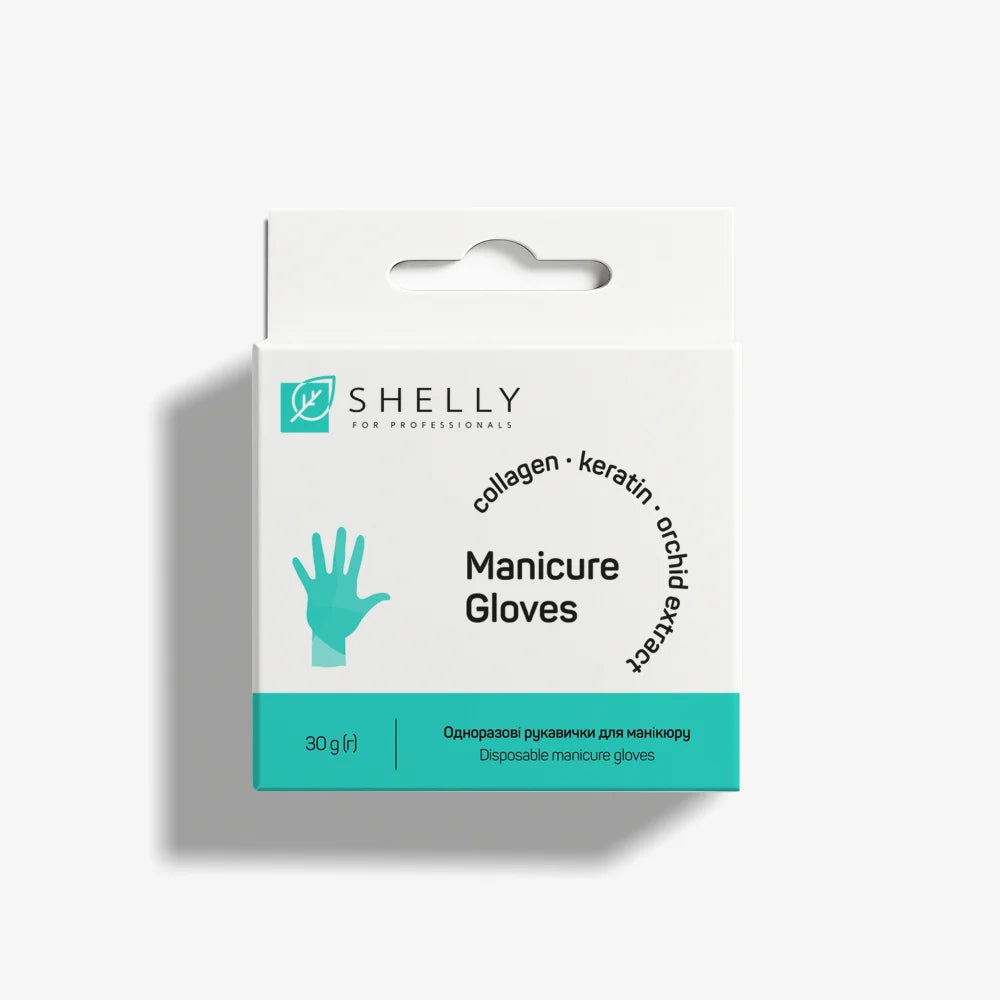 Shelly Disposable Manicure Gloves with Keratin, Collagen & Orchid Extract