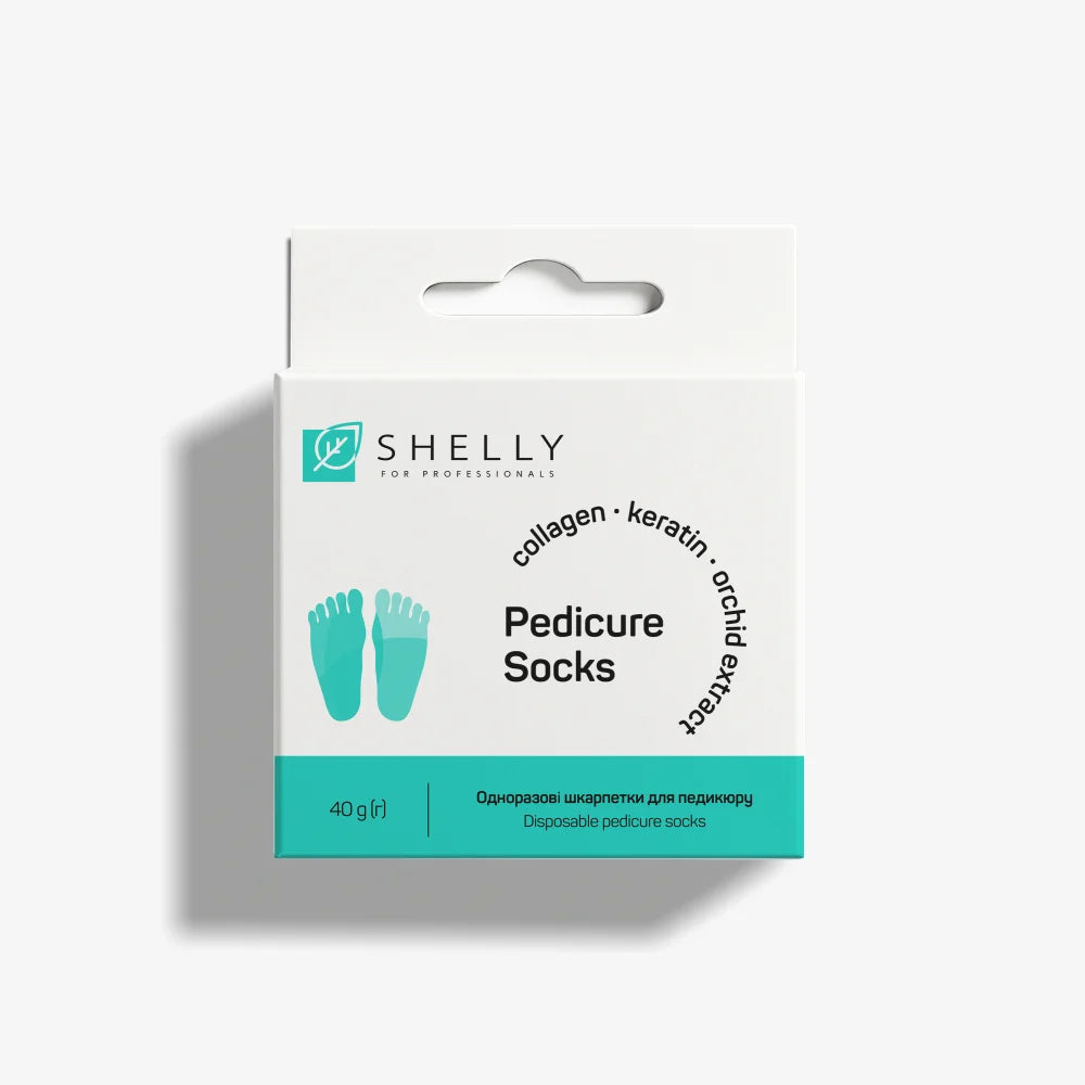 Shelly Disposable Pedicure Socks with Keratin, Collagen & Orchid Extract