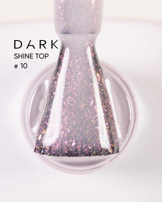 Dark Shine Top No.10 Glitter No Wipe Top Coat