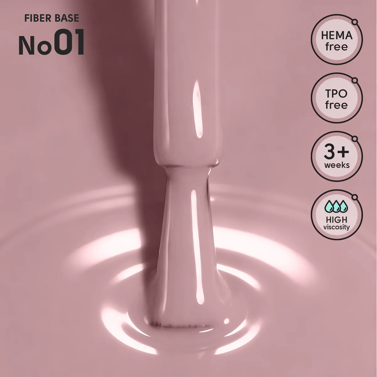 Shelly Fiber Base 01 – HEMA & TPO Free Camouflage Rubber Base with Nylon Fibers, 12 ml / 0.4 fl oz