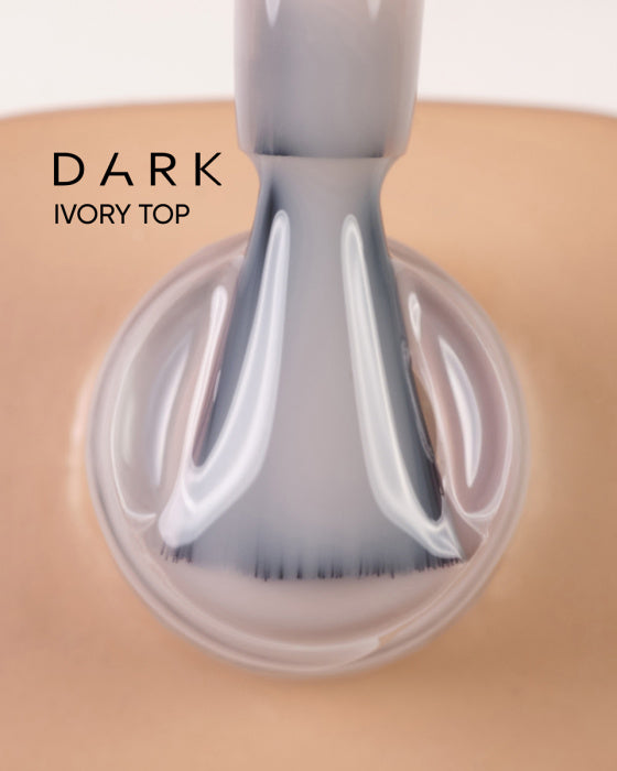 Dark Ivory No Wipe Camouflage Top Coat Ivory Nude Gel Top