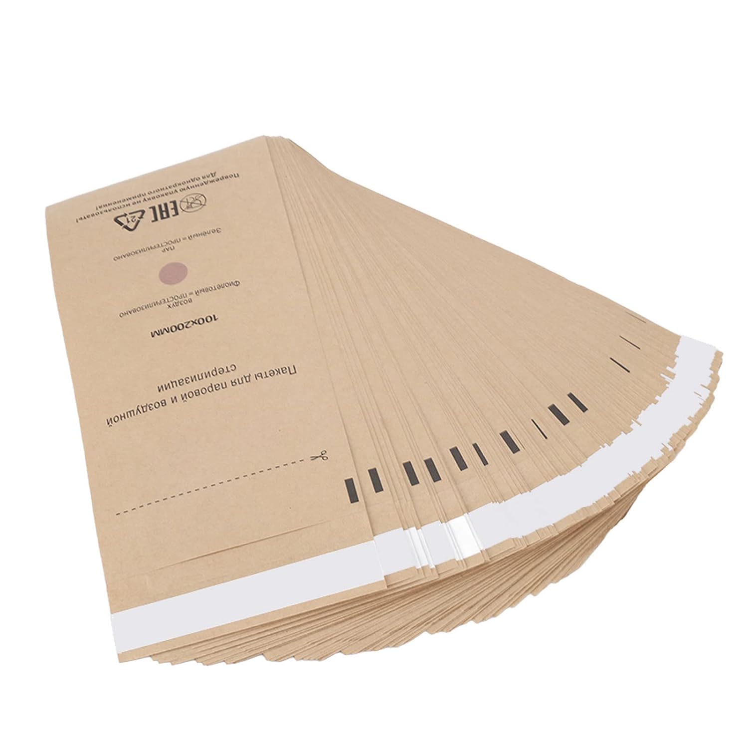 100PCS Self-Sealing Paper Pouches, Disposable Nail & Cosmetic Tool Cleaning Bags (100x200mm)