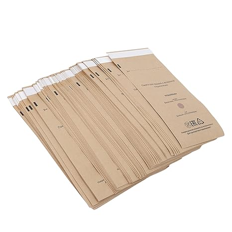 100PCS Self-Sealing Paper Pouches, Disposable Nail & Cosmetic Tool Cleaning Bags (100x200mm)