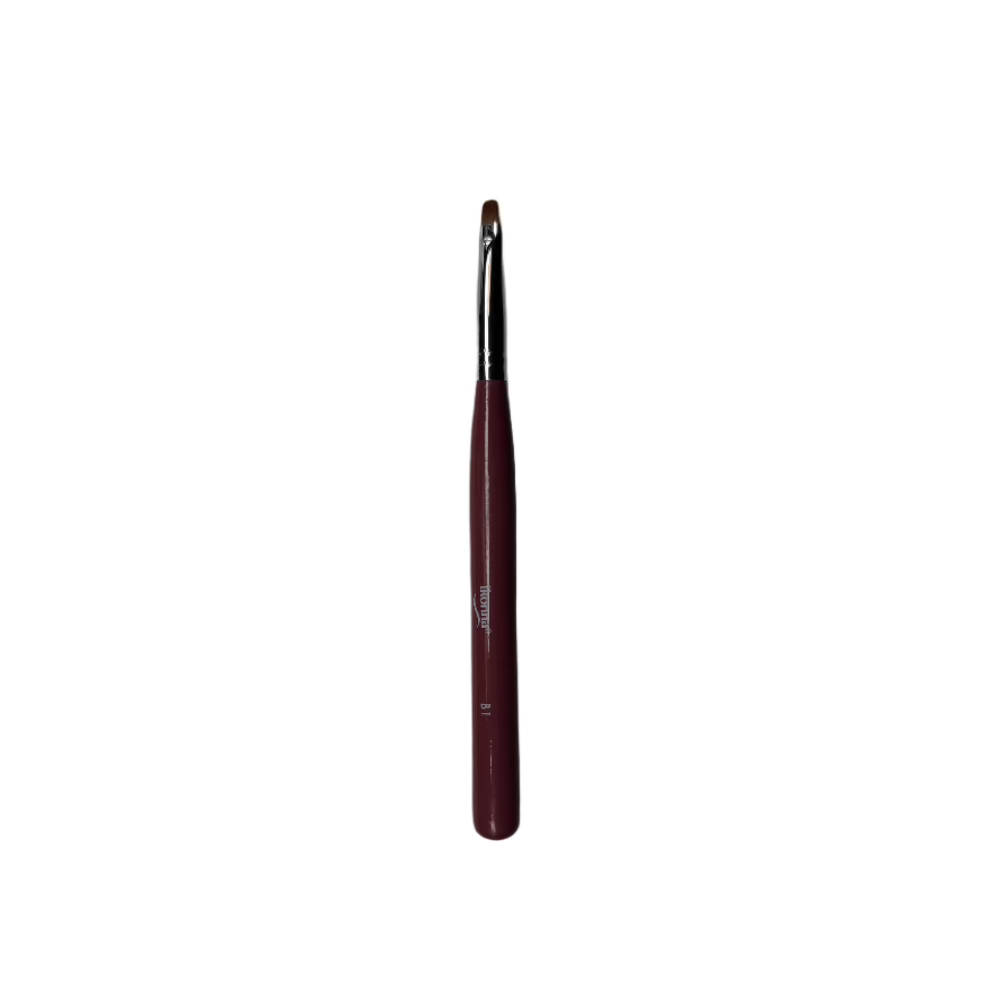 Ikonna Slim Gel Brush, Compact Nail Art Brush for Precise Gel Application (Burgundy)