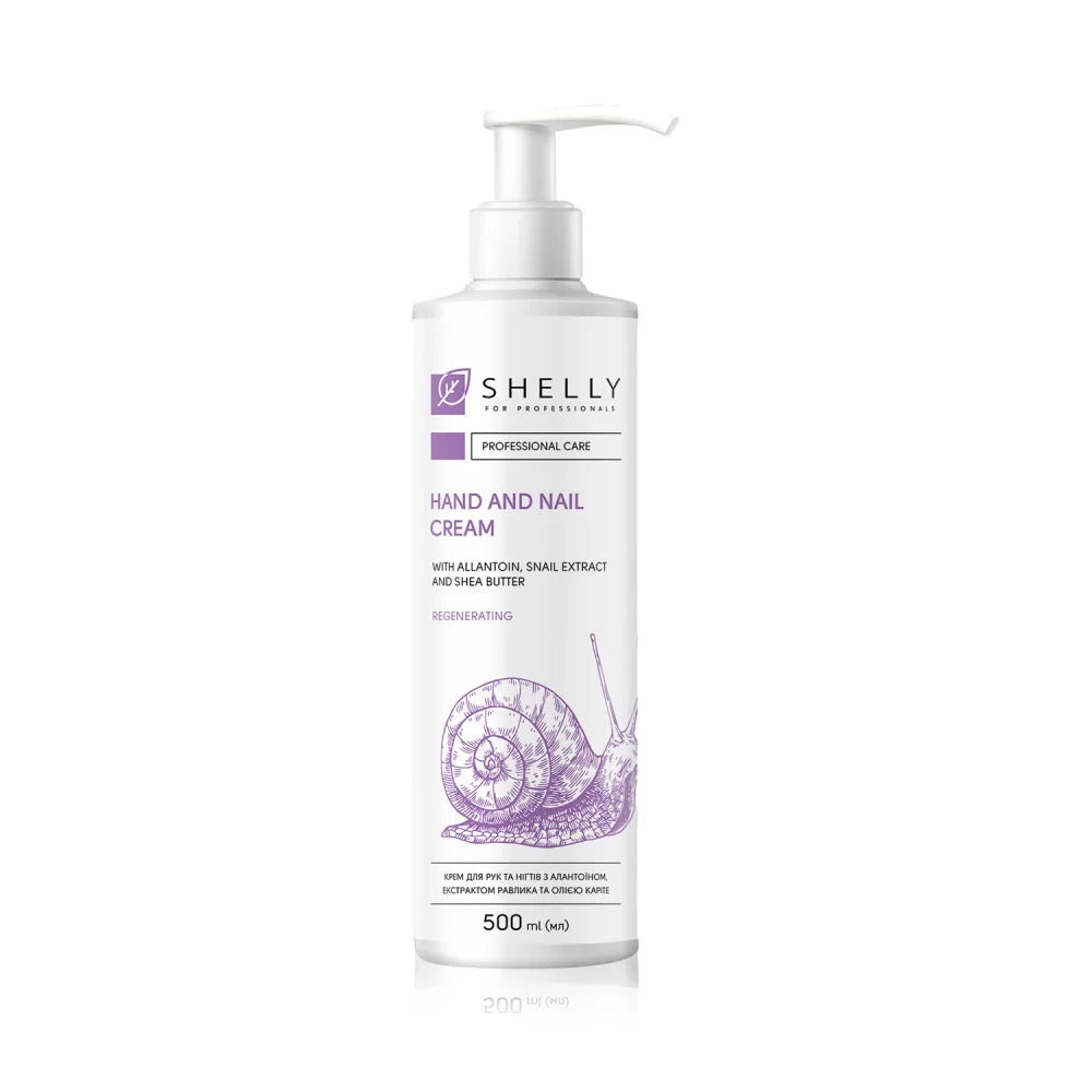 Shelly Hand & Nail Cream with Allantoin, Snail Extract & Shea Butter 500 ml