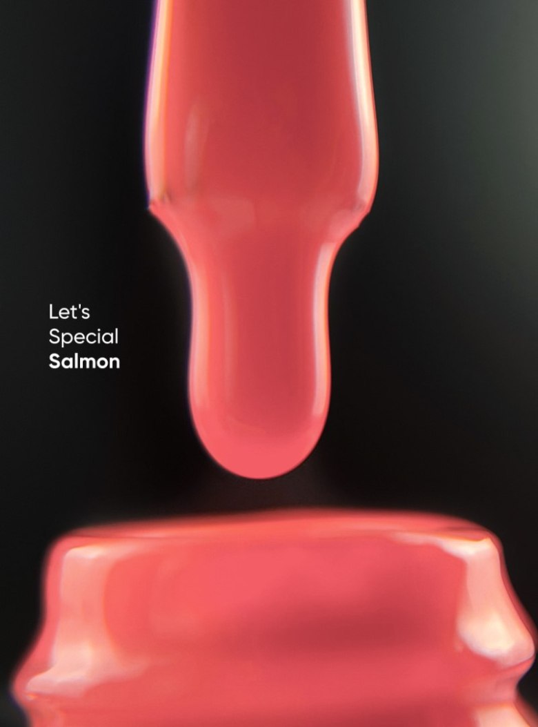 Nails Of The Day Gel Polish Salmon Warm Salmon Hybrid Gel Polish, Ultra-Pigmented