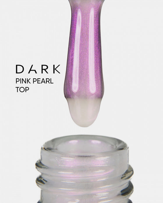 Dark Pink Pearl No Wipe Top Coat Glitter Gel Top