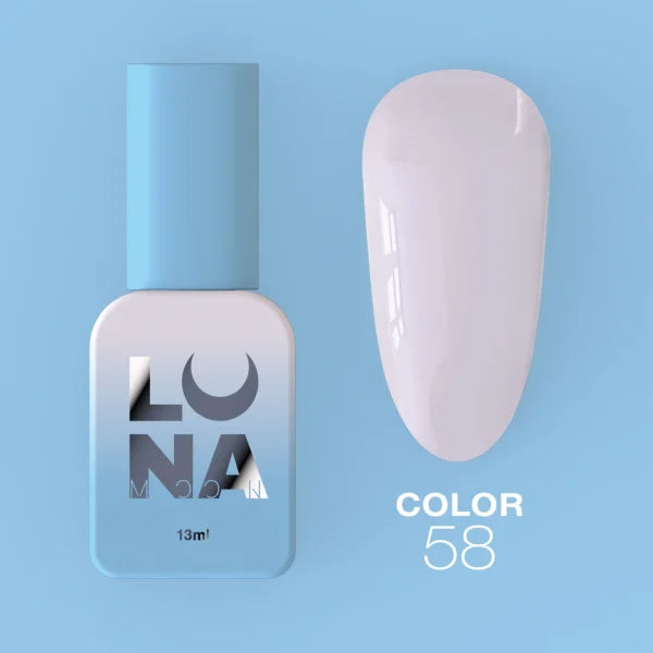 LUNAmoon Colour Varnish No.58, Hybrid Gel Polish, Full Coverage, Medium Viscosity