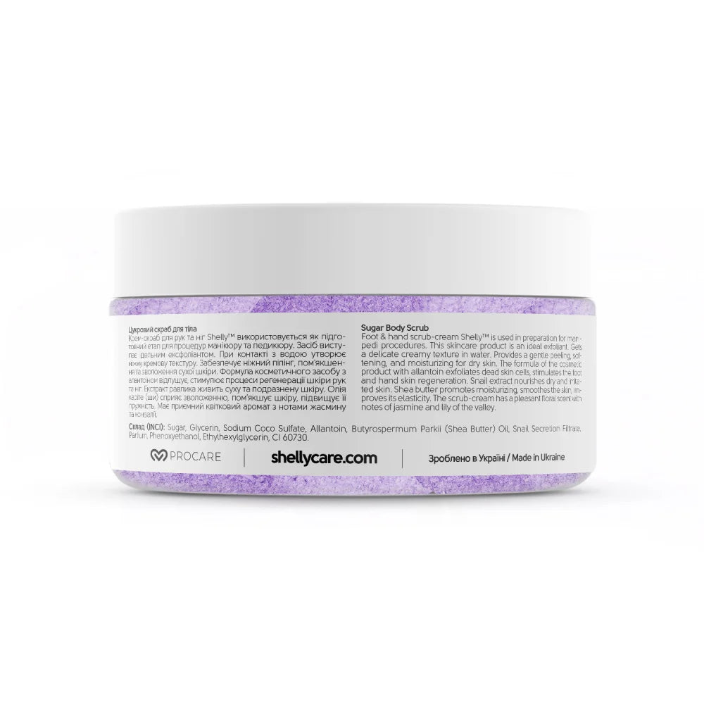 Shelly Hand & Foot Cream Scrub with Allantoin, Snail Extract & Shea Butter 350 g